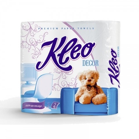 Полотенца бумажные Kleo Decor 2 рулона (Доставка осуществляется только совместно с Водой в 19 литровой таре)